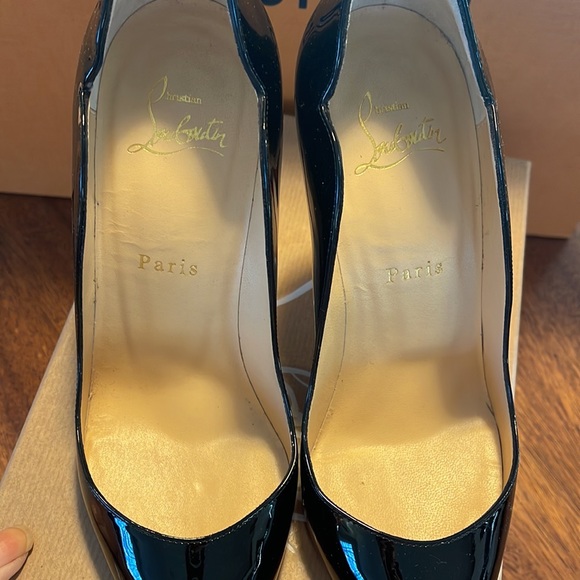 Christian Louboutin So Kate 120 Black Patent Leather Stiletto Heel Pumps 37.5 - Picture 5 of 9